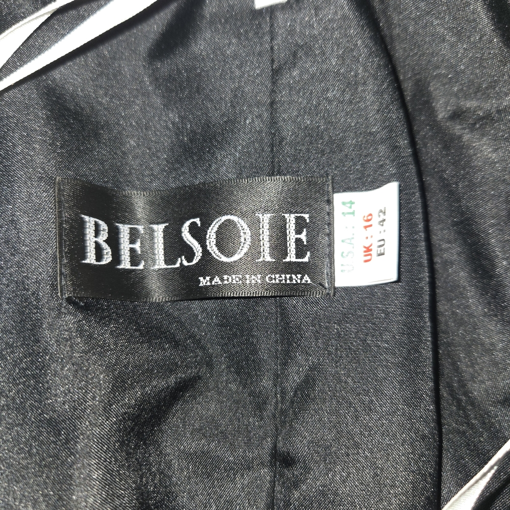 Belsoie Elegant Strapless Black Gown - Picture 2 of 4